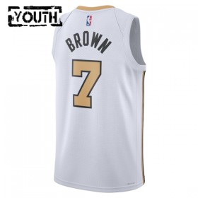 Barn Boston Celtics Tröja Jaylen Brown Nike 2025-26 City Edition Vit Swingman